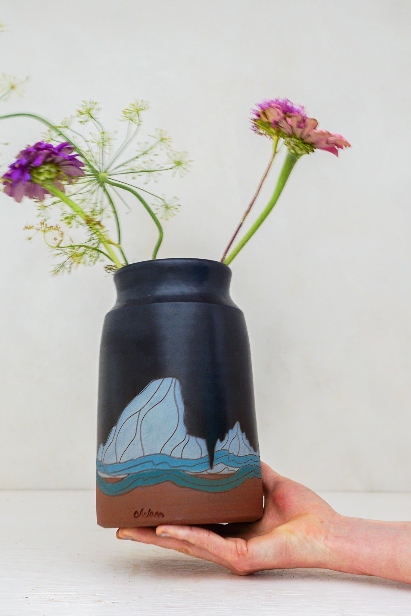 E Teton Blue Vase in Darby