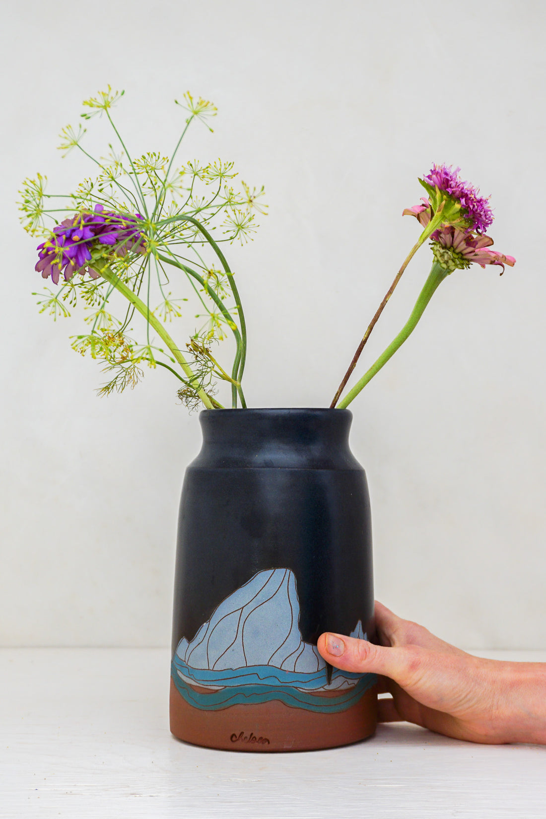 E Teton Blue Vase in Darby
