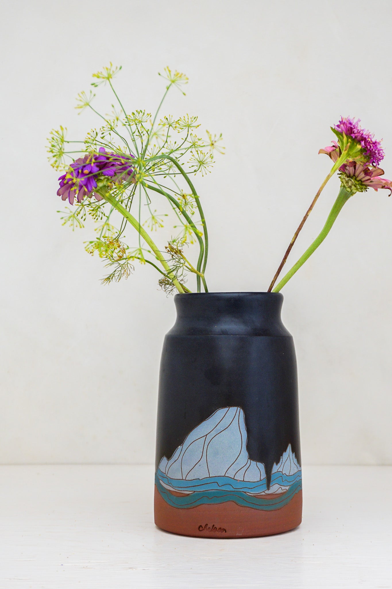 E Teton Blue Vase in Darby