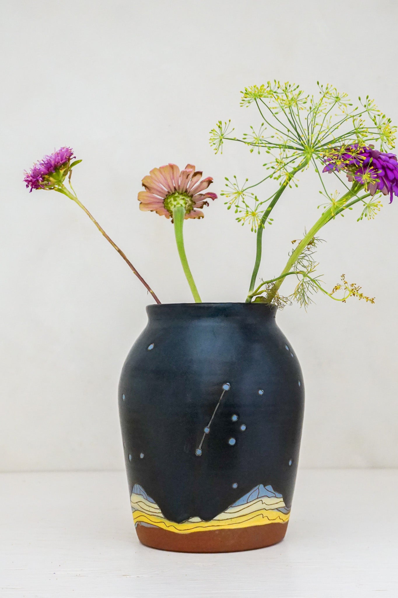 W Teton Blue Moon phase Vase in Darby