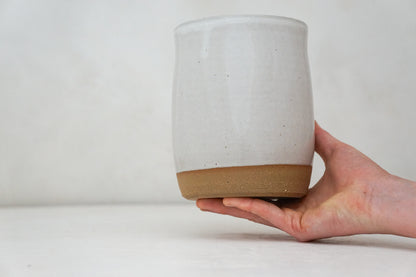 Wavy White Utensil crock / Vase