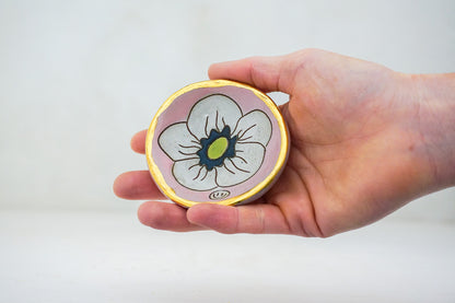 GOLD Flower ring dish in Pink
