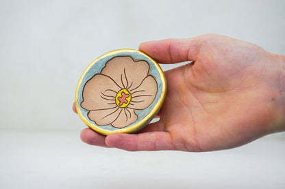 GOLD Flower ring dish in Lake
