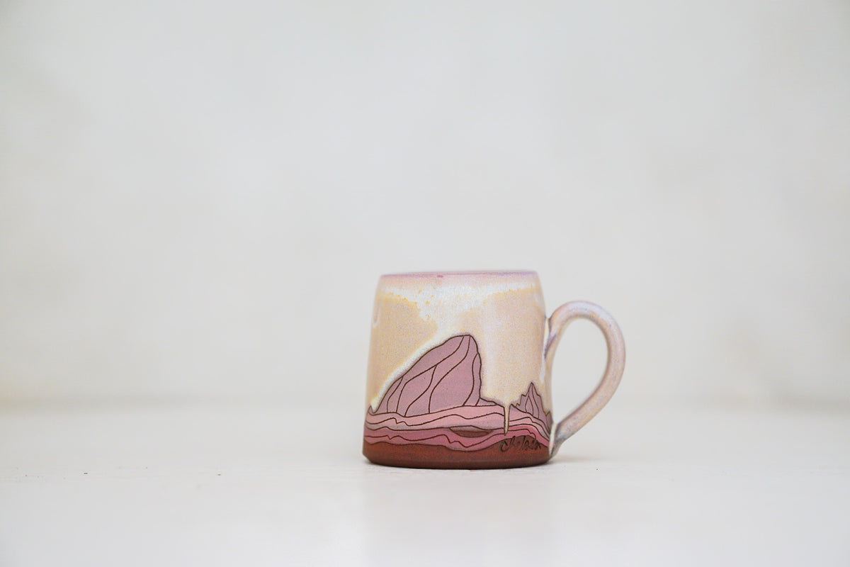 E Teton pink mug in Alpenglow*