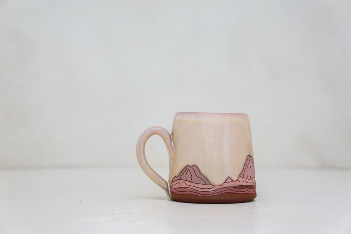 E Teton pink mug in Alpenglow*
