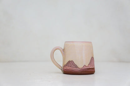 E Teton pink mug in Alpenglow*