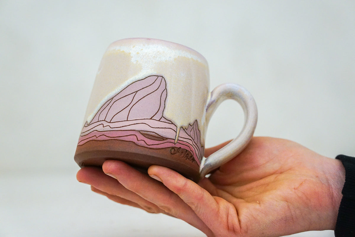 E Teton pink mug in Alpenglow*