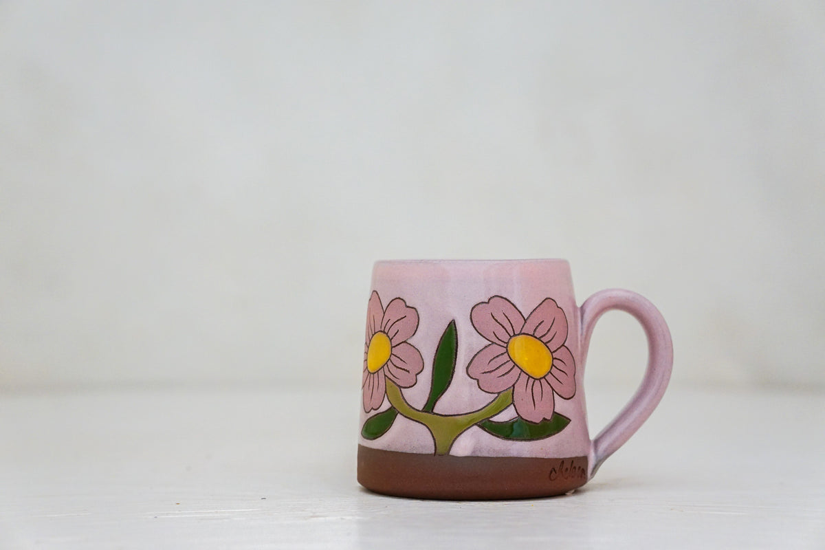 Flower BB mug in Pink