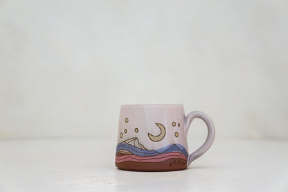 Mtn Crescent moon BB mug in Pink