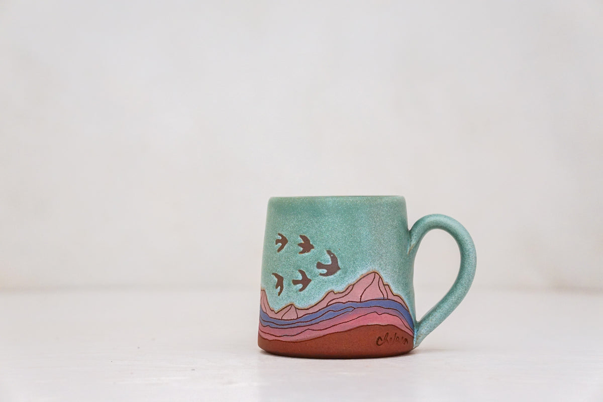 Mtn Birds BB mug in Lake