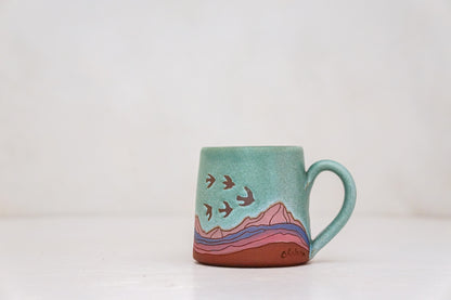 Mtn Birds BB mug in Lake