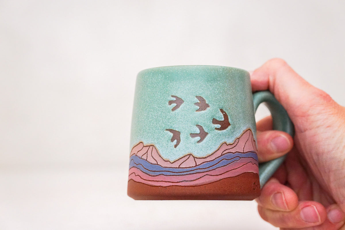Mtn Birds BB mug in Lake