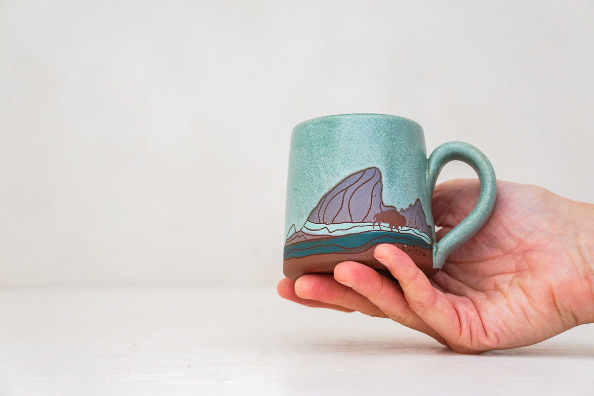 E Teton Bison BB mug in Lake