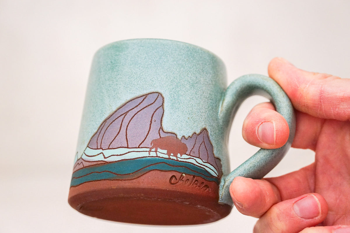 E Teton Bison BB mug in Lake