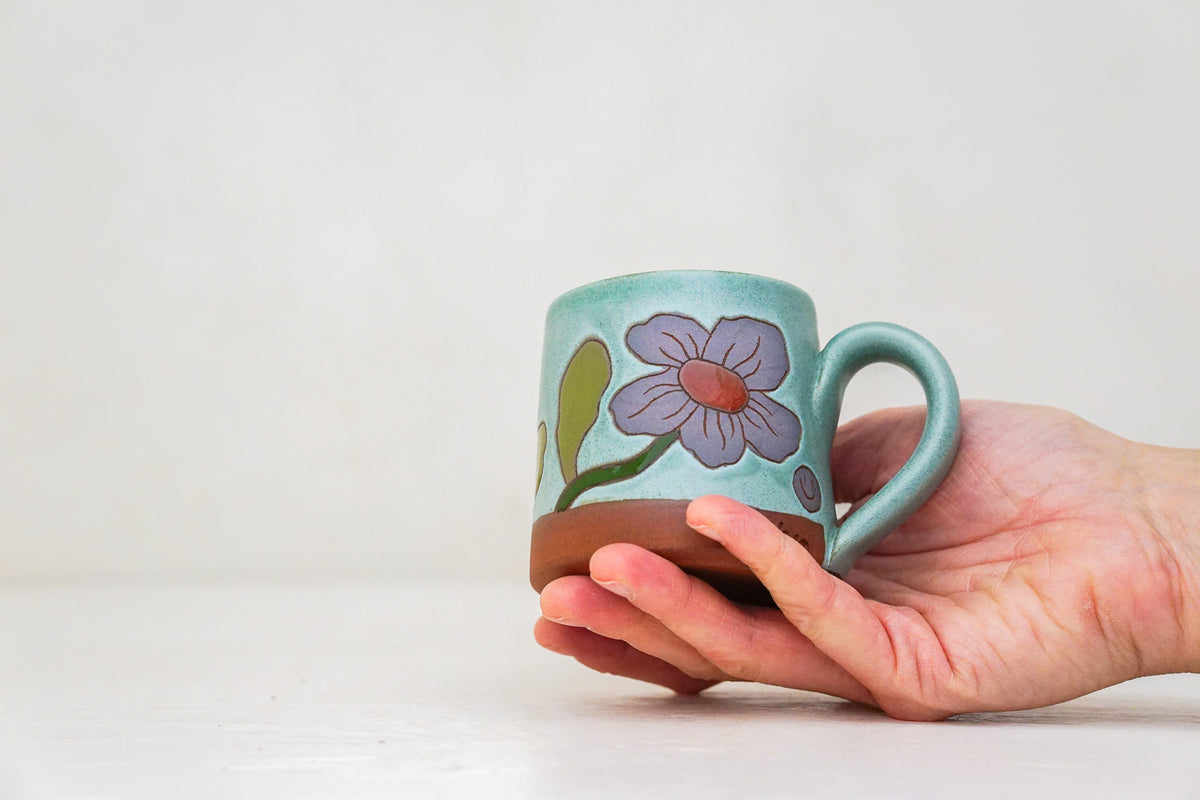 Flower BB mug in Lake