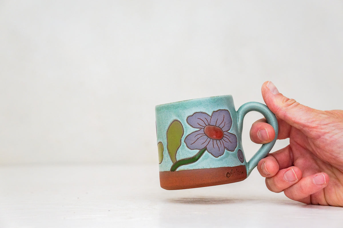 Flower BB mug in Lake