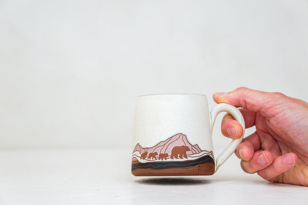 Mtn Bear BB mug in Bone