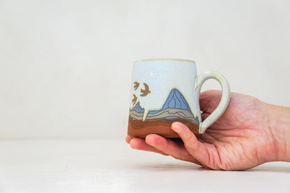 W Teton Birds BB mug in Bone