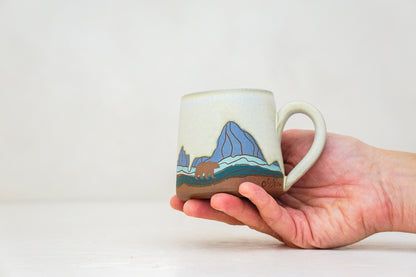 W Teton Bear BB mug in Bone