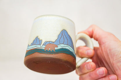 W Teton Bear BB mug in Bone