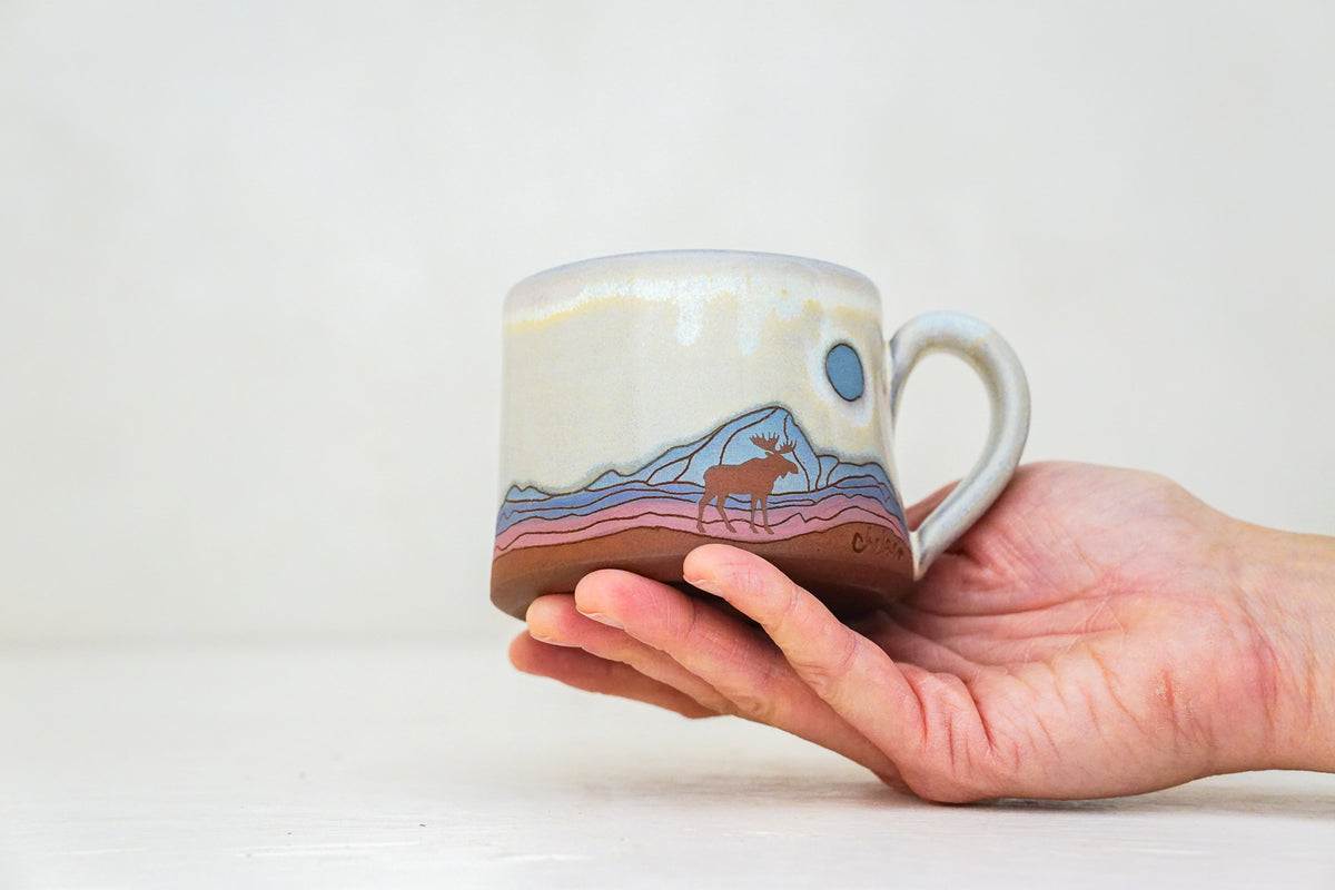Mtn Moose mug shortie in Alpenglow*