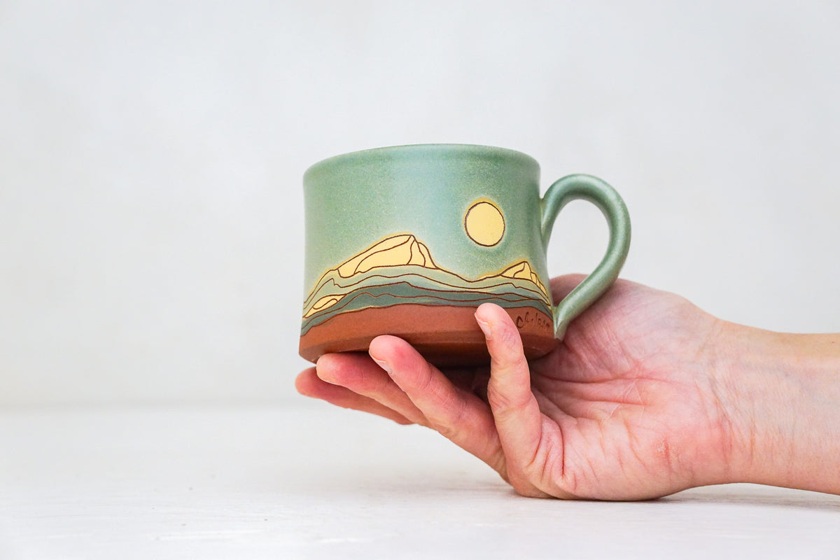 Mtn Moon mug shortie in Sage