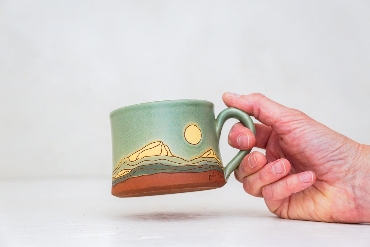 Mtn Moon mug shortie in Sage