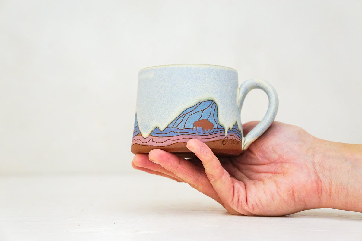 E Teton Bison mug shortie in Bone