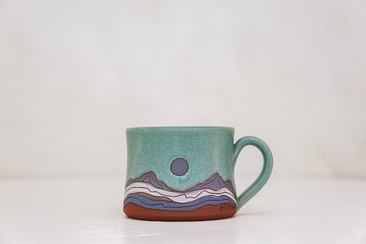 Purple Mtn Moon mug shortie in Lake