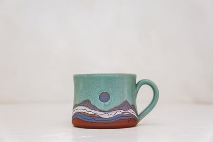 Purple Mtn Moon mug shortie in Lake