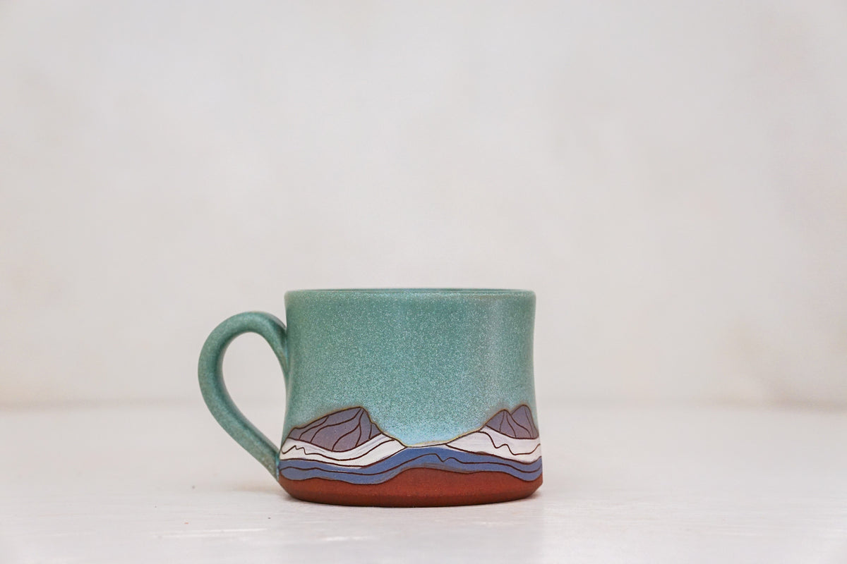 Purple Mtn Moon mug shortie in Lake