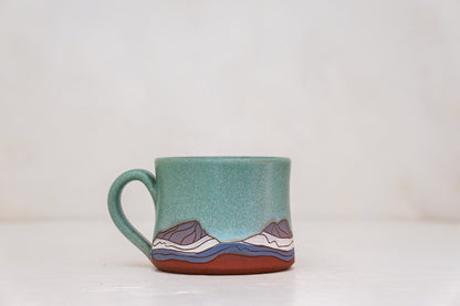 Purple Mtn Moon mug shortie in Lake