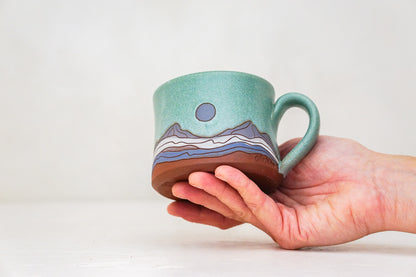 Purple Mtn Moon mug shortie in Lake