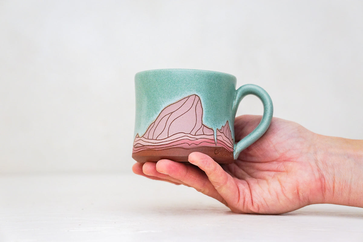 E Teton Pink mug shortie in Lake