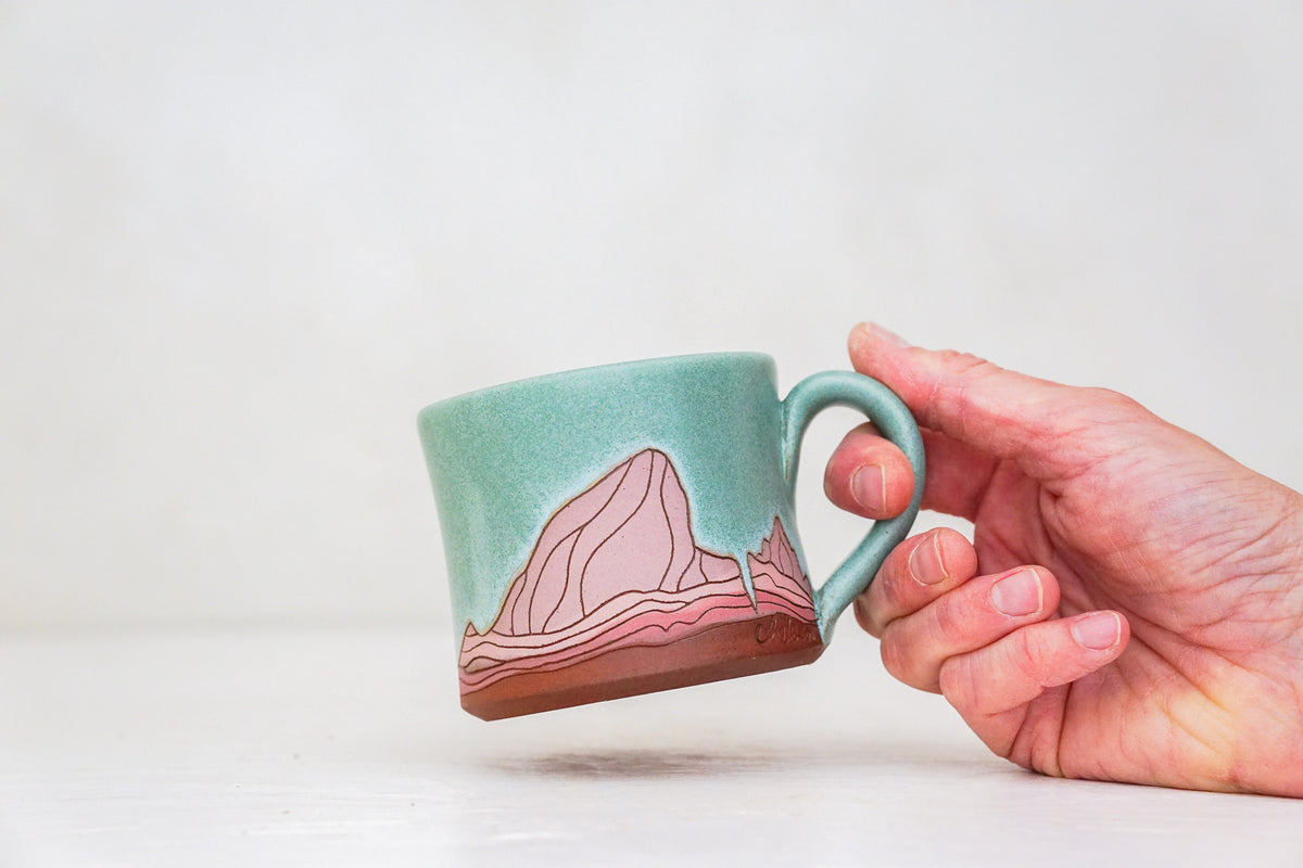 E Teton Pink mug shortie in Lake