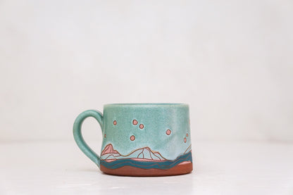 Mtn Stars Pink mug shortie in Lake