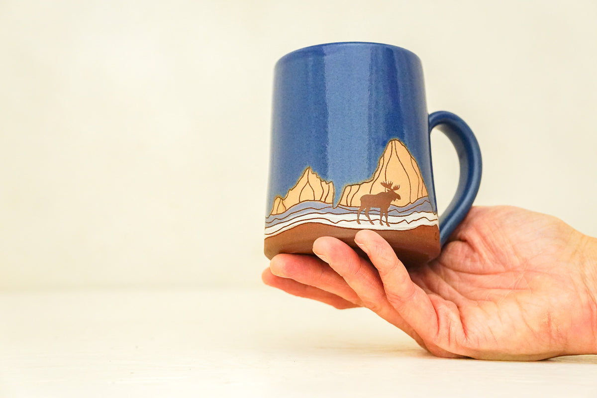 W Teton Moose OG mug in Flax