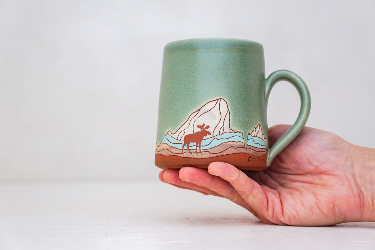 E Teton Moose OG mug in Sage