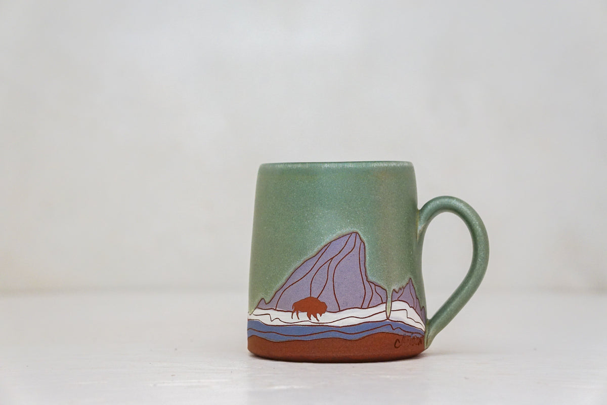 E Teton Bison OG mug in Sage
