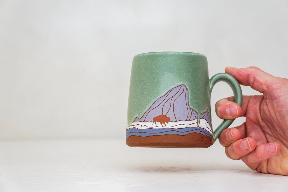 E Teton Bison OG mug in Sage