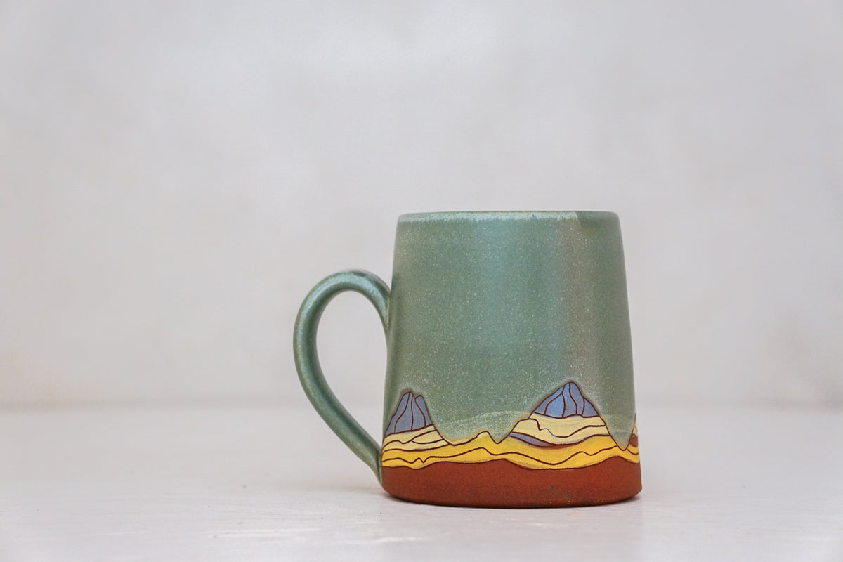 E Teton Blue Bison OG mug in Sage
