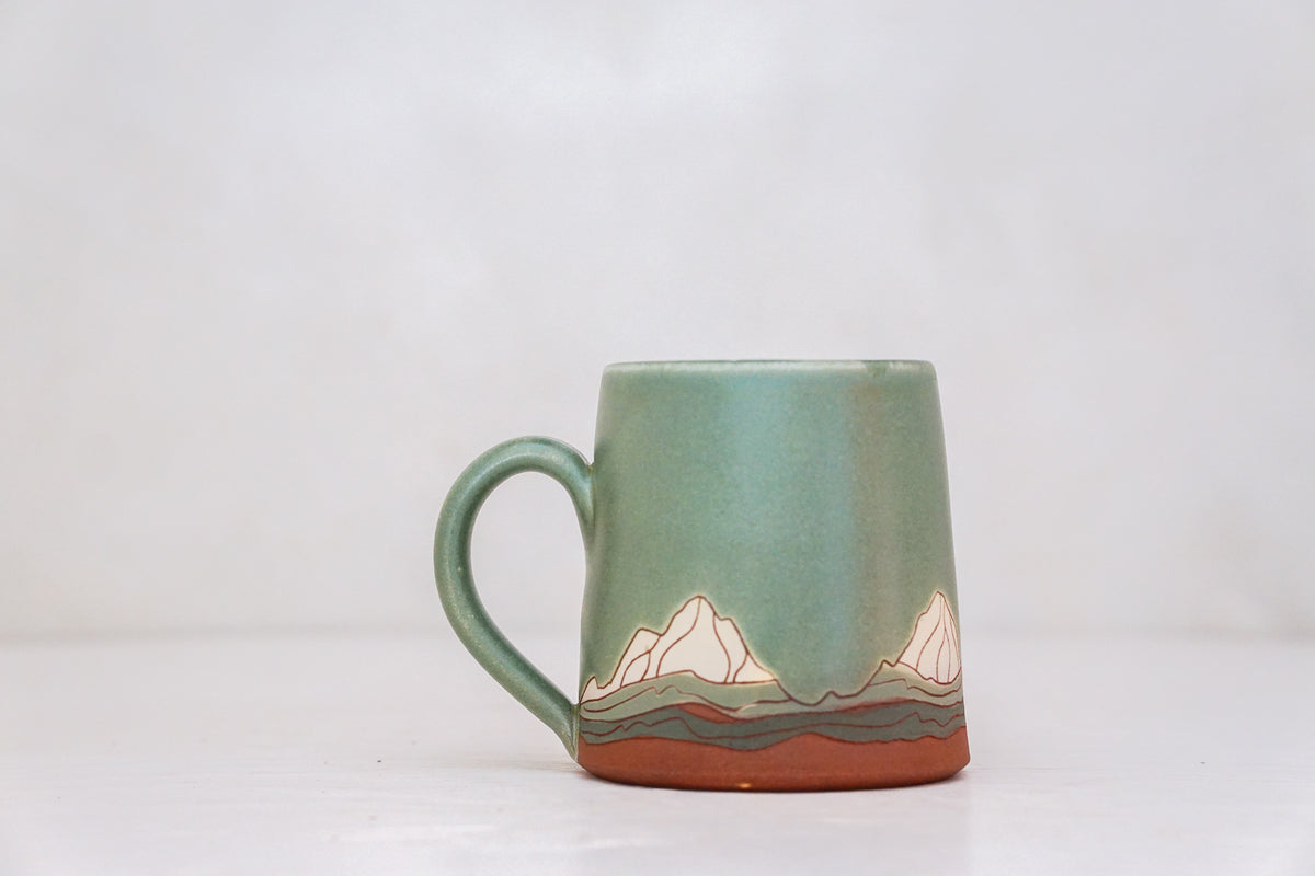 E Teton White Bison OG mug in Sage