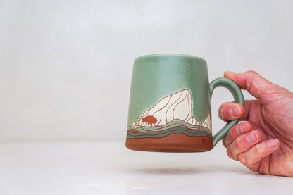 E Teton White Bison OG mug in Sage