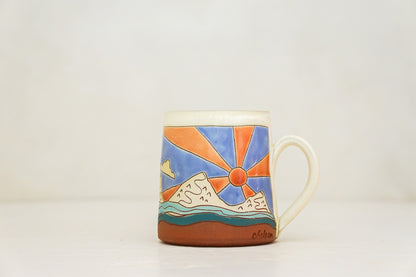 Mtn Sunburst OG mug in Bone