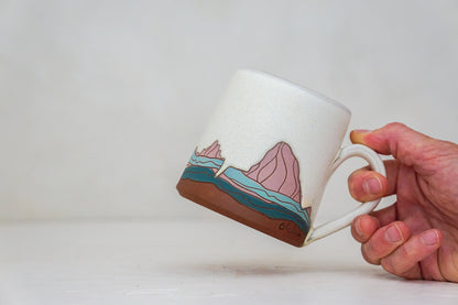 W Teton Pink OG mug In Bone