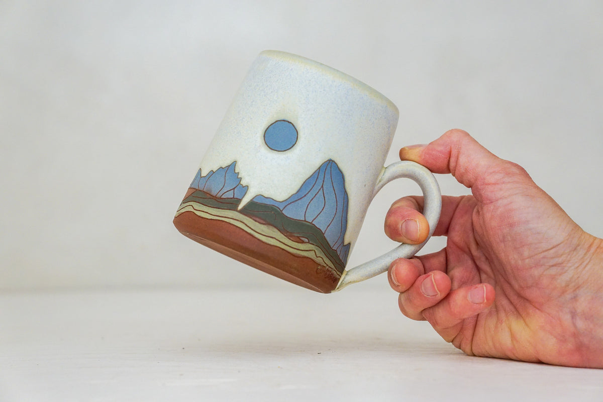 W Teton Blue OG mug In Bone