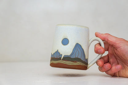 W Teton Blue OG mug In Bone