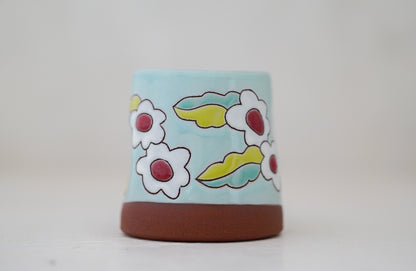 Pinched flower mug