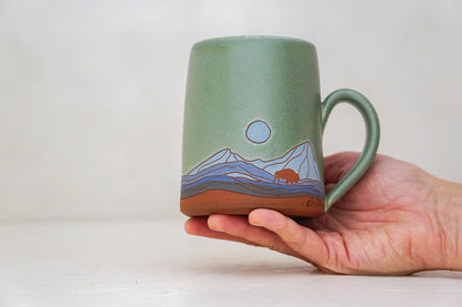 BIG Mtn Bison mug in Sage