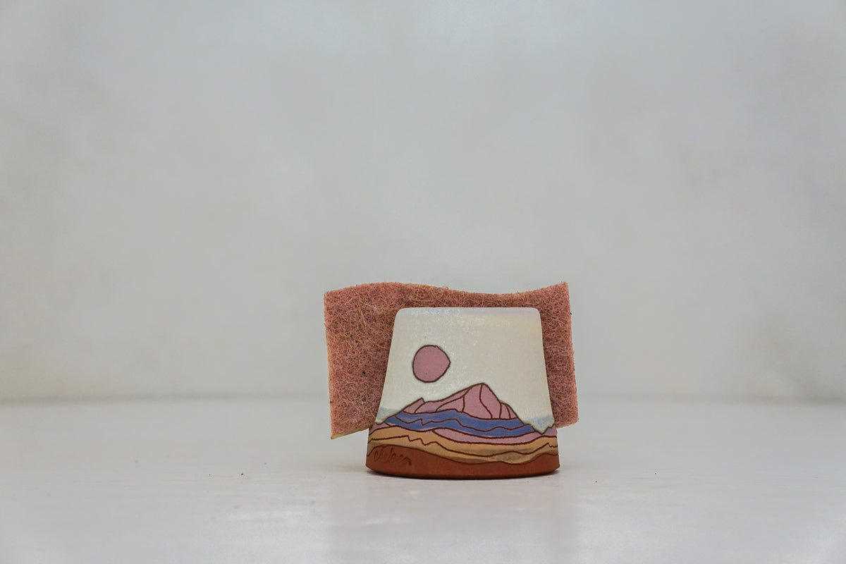 Mountain Sun Sponge Holder in Bone